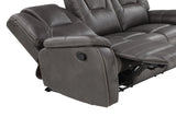 Katrine - 3 Piece Reclining Living Room Set - Charcoal - Furniture Home Direct