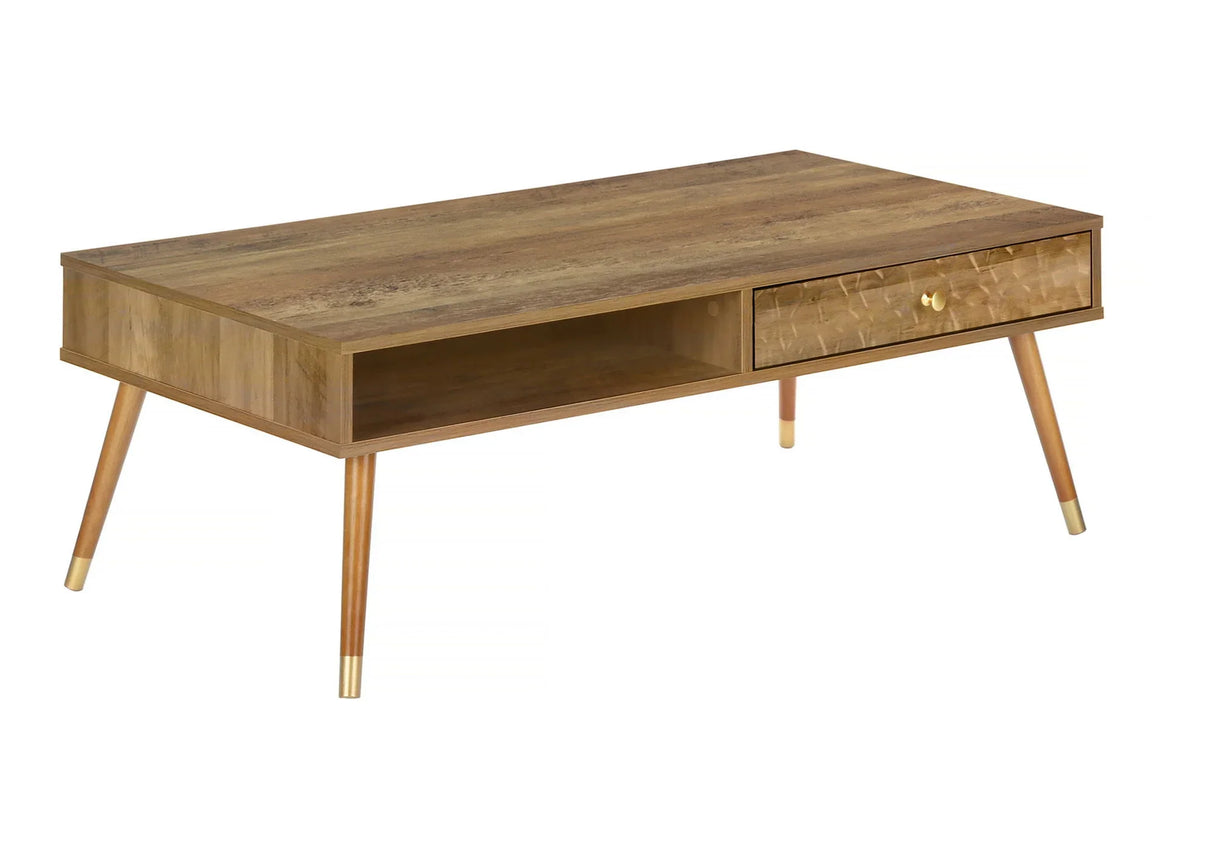 Mid Century Scandinavian Style Coffee Table - Walnut - Furniture Home Direct