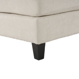 Sleeper Sectional Chenille L Shaped With Chaise Beige - Furniture Home Direct