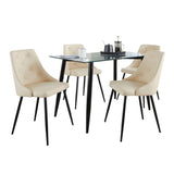 Clara Giovani - 5 Piece Contemporary Dining Set - Furniture Home Direct