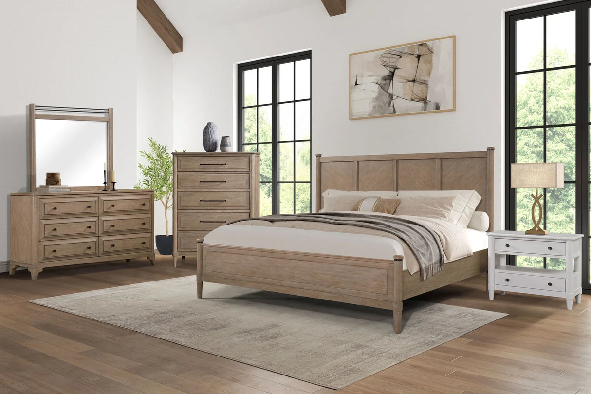 Transitional Style Lo-Post Bed - Furniture Home Direct