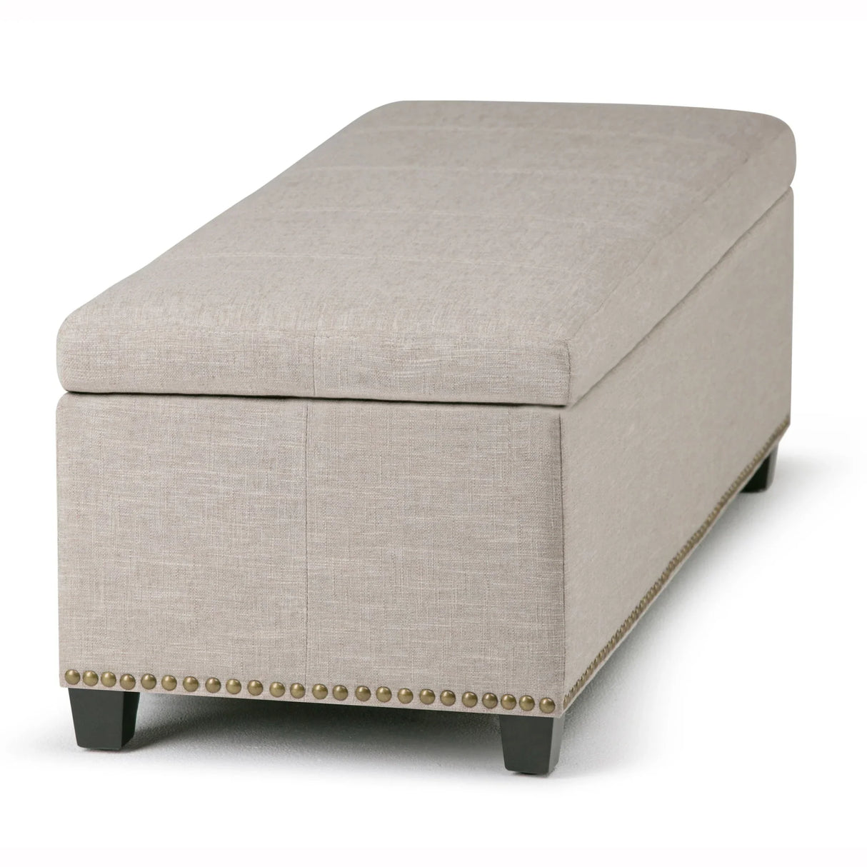 Kingsley - Upholstered Large Storage Ottoman - Furniture Home Direct