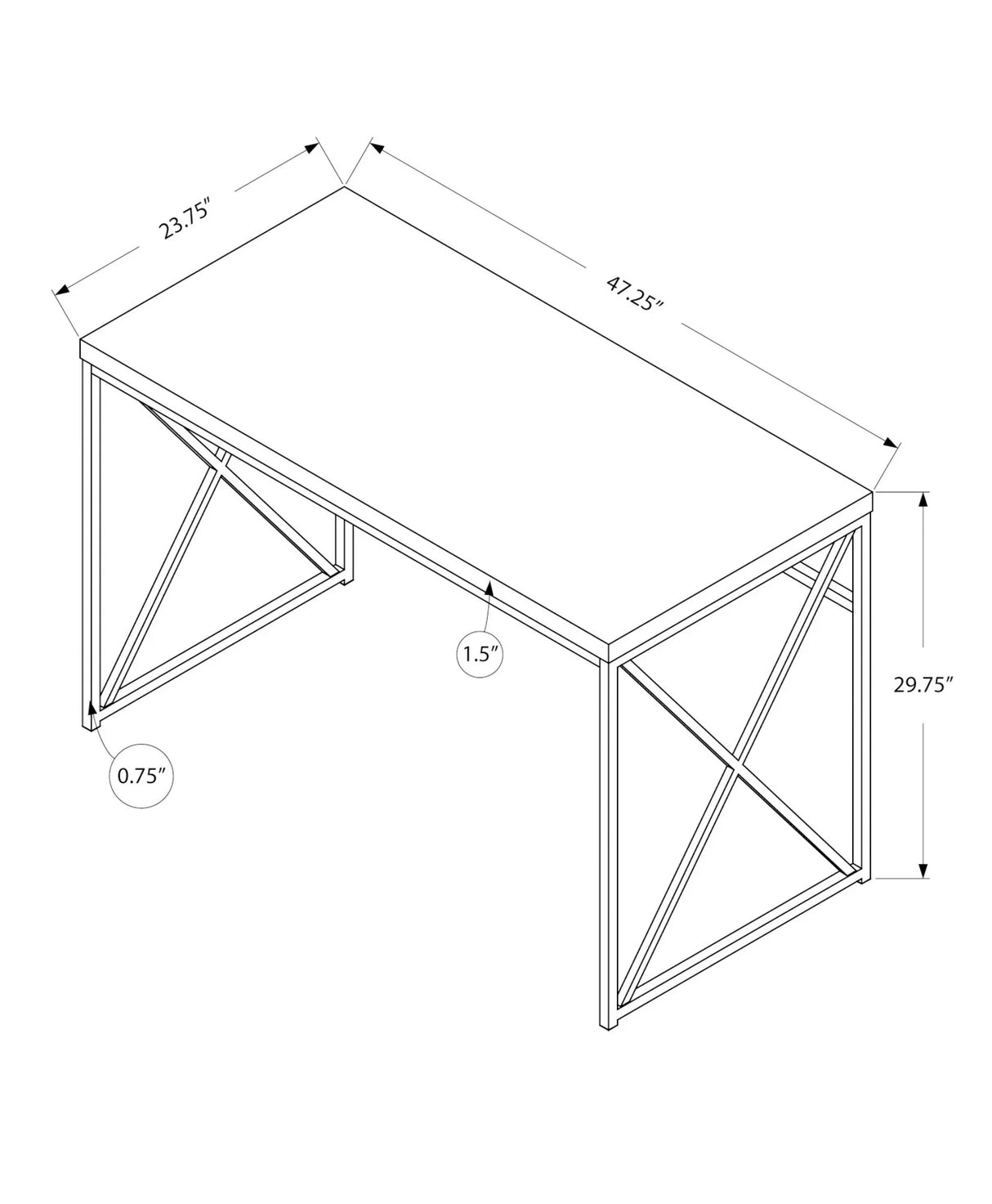 Computer Desk For Home Office, Laptop - Furniture Home Direct