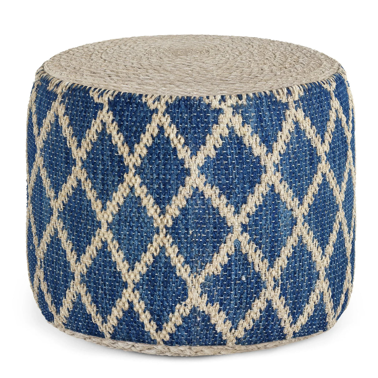 Edgeley - Handcrafted Round Pouf - Furniture Home Direct