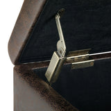 Dover - Storage Ottoman Bench - Distressed Brown - Furniture Home Direct