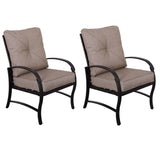 Modern Dining Chair With Back And Seat Cushion (Set of 2) - Antique Bronze - Furniture Home Direct