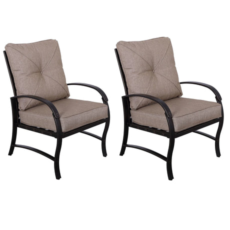 Modern Dining Chair With Back And Seat Cushion (Set of 2) - Antique Bronze - Furniture Home Direct