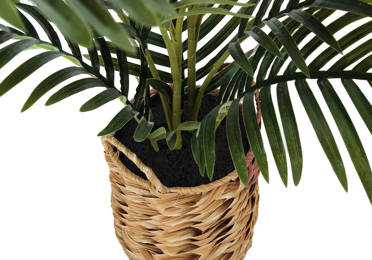 24" Tall, Artificial Plant, Palm, Indoor, Faux, Fake, Table, Floor, Greenery, Potted, Real Touch, Decorative - Green / Beige - Furniture Home Direct