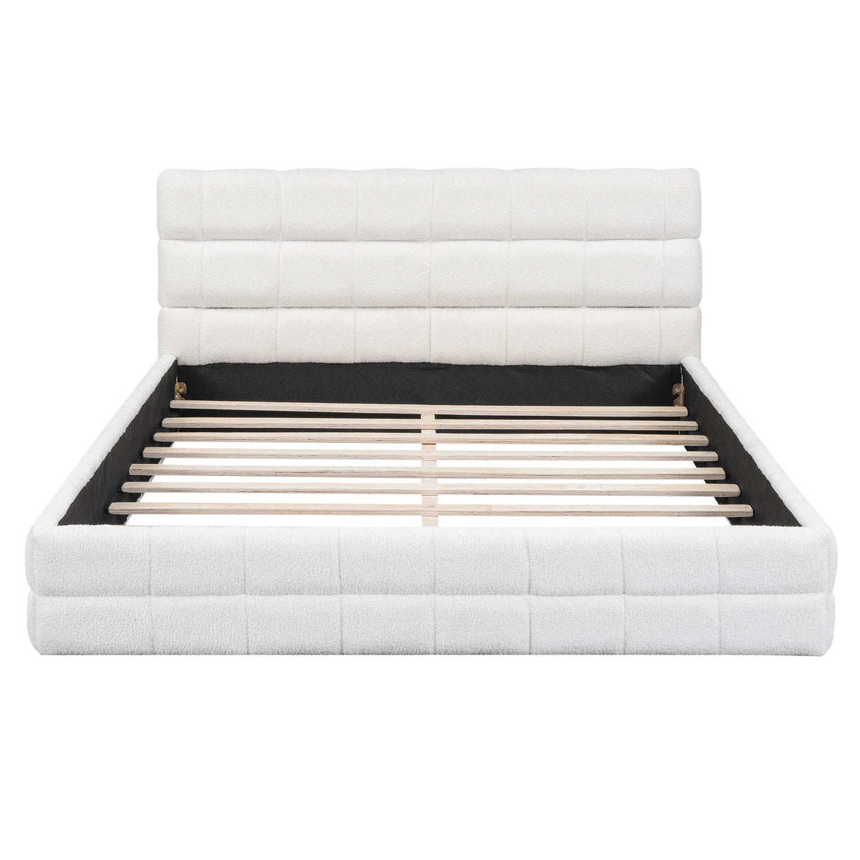 Upholstered Platform Bed With Headboard - Furniture Home Direct