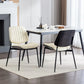 Dining Chairs (Set of 2) Mid-Century Modern Retro Faux Leather Chair With Walnut Bentwood Back Upholstered Seat Metal Legs Adjustable Foot For Kitchen Dining Room Chairs - Furniture Home Direct