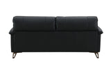Eilene - Top Grain Leather Loveseat - Black - Furniture Home Direct