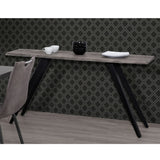 Acacia Wood And Metal Console Table, Live Edge, Angled Legs, Modern Living Room Furniture - Gray / Black - Furniture Home Direct