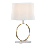 Moon - Contemporary Table Lamp - White / Gold - Furniture Home Direct