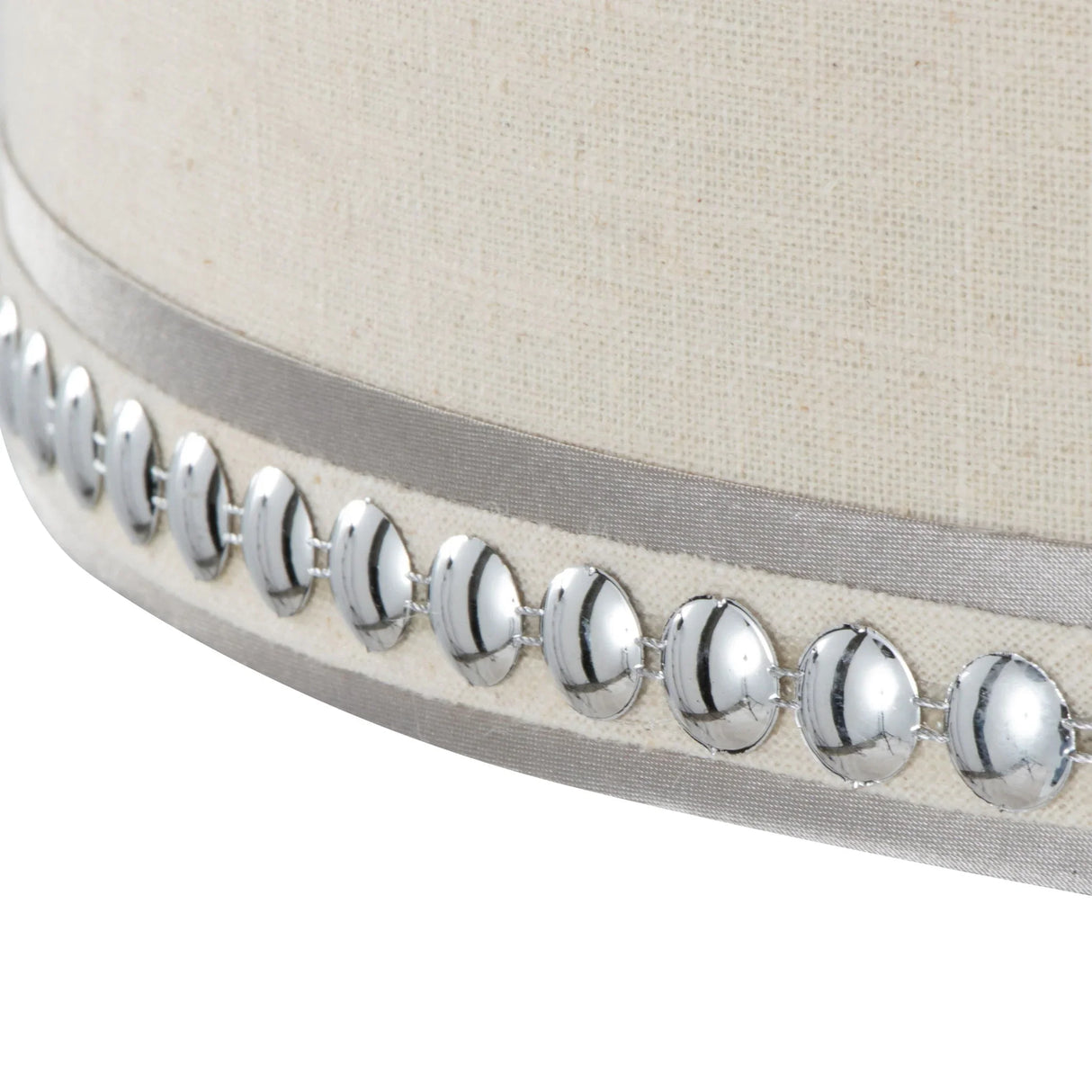 Ashland - Contemporary Table Lamp With Trim (Set of 2) - Polished Chrome / Cream - Furniture Home Direct