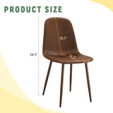 (Set of 4) Backrest AndTransfer Legs Chairs Adding A Touch Of Elegance To Minimalist And Scandinavian Style Homes - Walnut - Furniture Home Direct