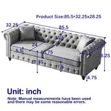 2 PC Living Room Set With Solid Frame - Light Brown - Furniture Home Direct