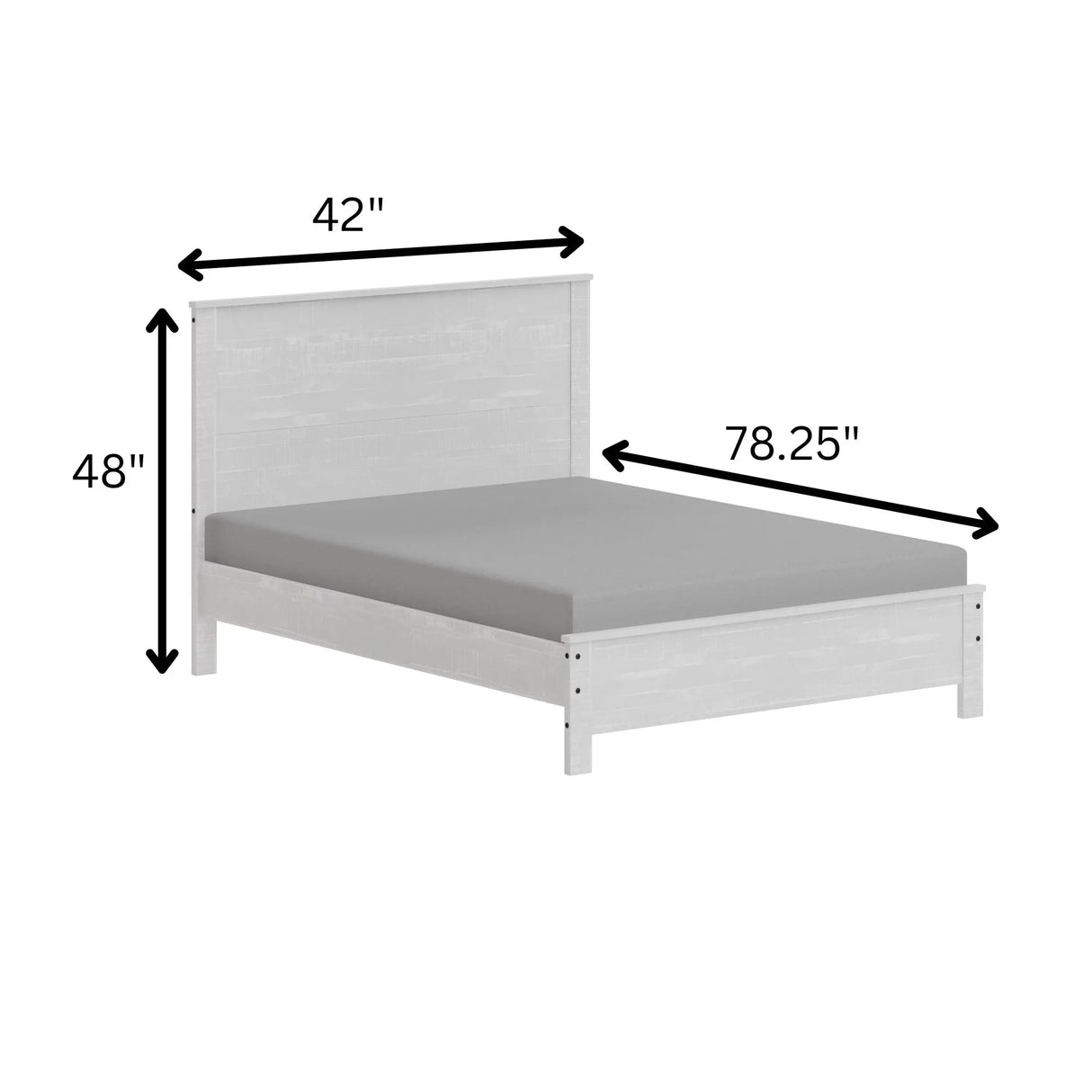 Albany - Bed Frame With Headboard, Heavy Duty Modern Rustic Design - Furniture Home Direct