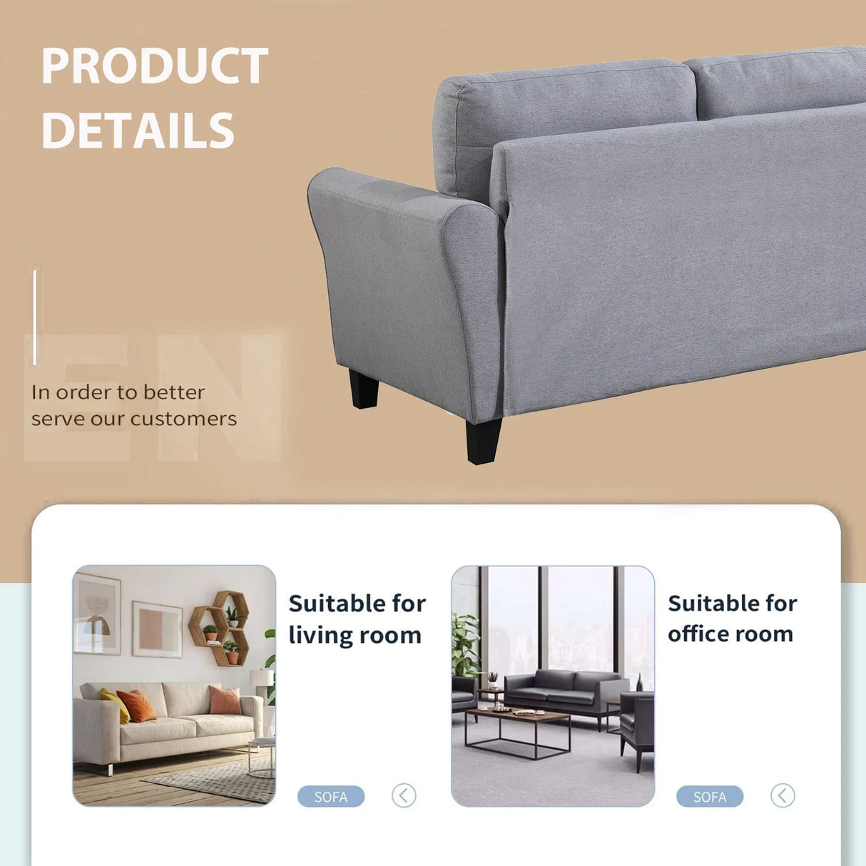 3 Piece Living Room Set Including Sofa, love Seat and Chair - Furniture Home Direct
