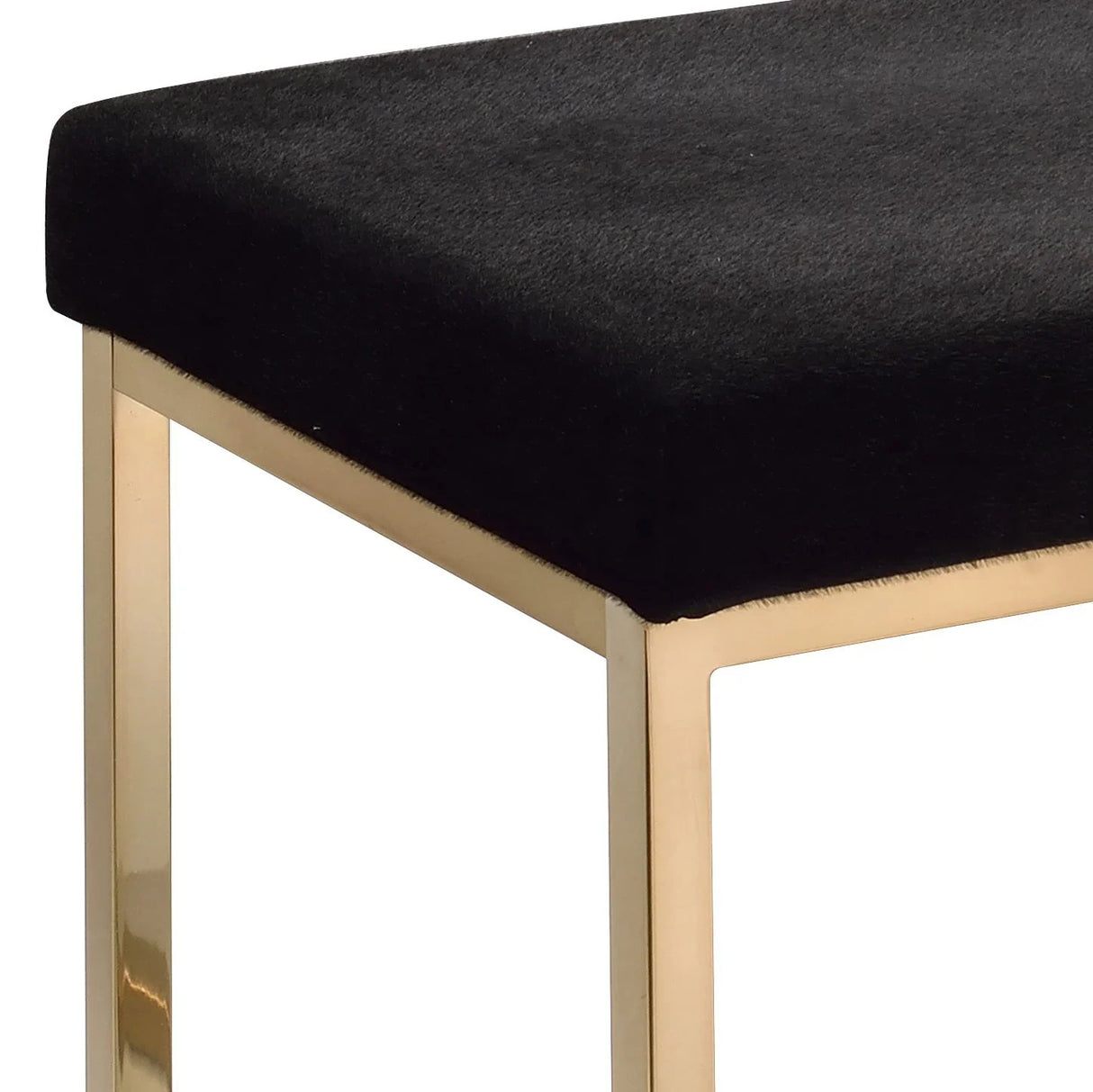 Boice Bench - Black / Champagne - Furniture Home Direct