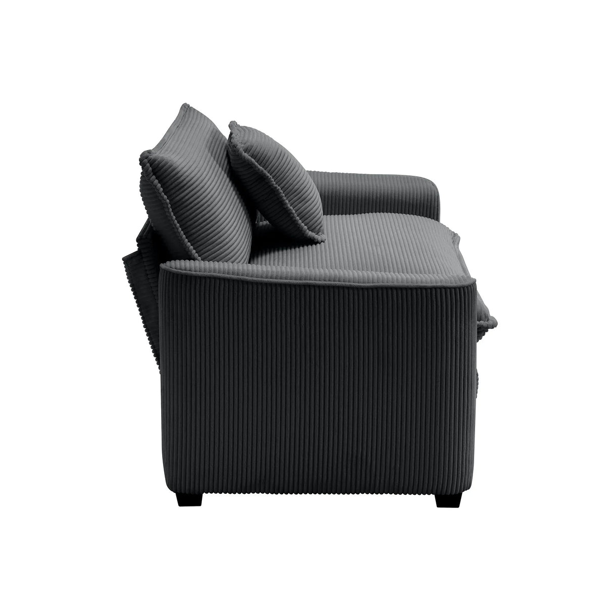Elegant Corduroy Oversized Sectional Sofa Set With Deep Seats And Flexible Layout - Furniture Home Direct