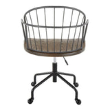 Riley - Farmhouse Adjustable Office Chair - Furniture Home Direct