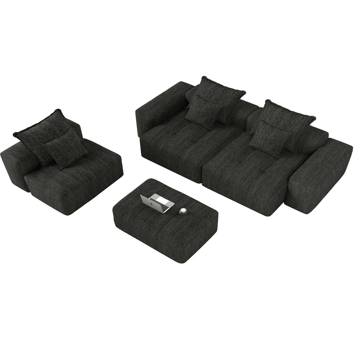 Modern Oversized Diy Combination Modular Sectional Sofa With Pillows - Furniture Home Direct