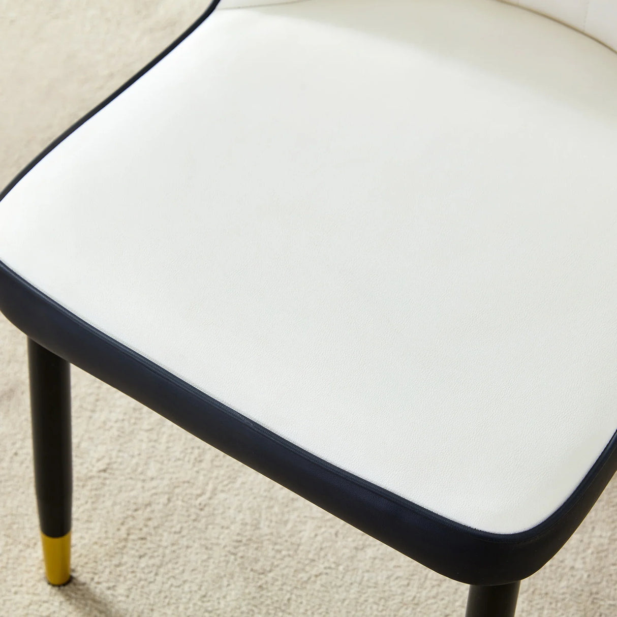Dining Chairs Modern Two Tone Set of 4 White and Black - Furniture Home Direct
