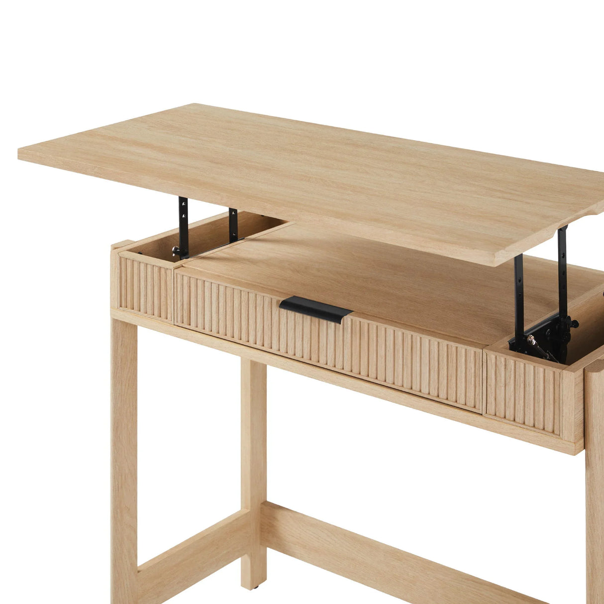 Transitional Reeded Writing Desk With Drawer - Furniture Home Direct