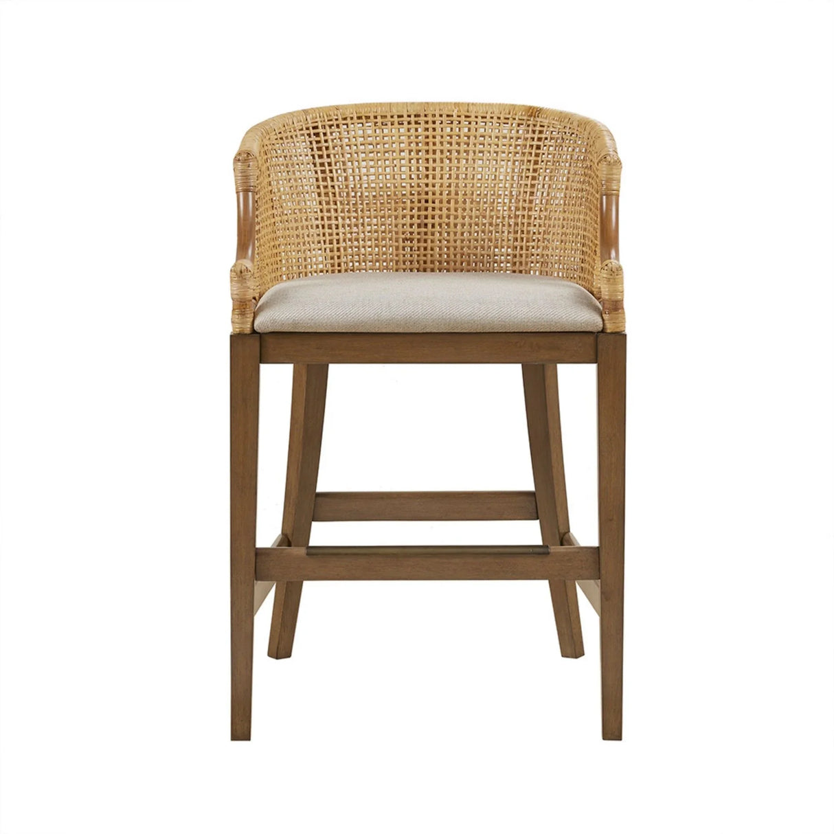 Casual Handcrafted Rattan Counter Stool - Furniture Home Direct