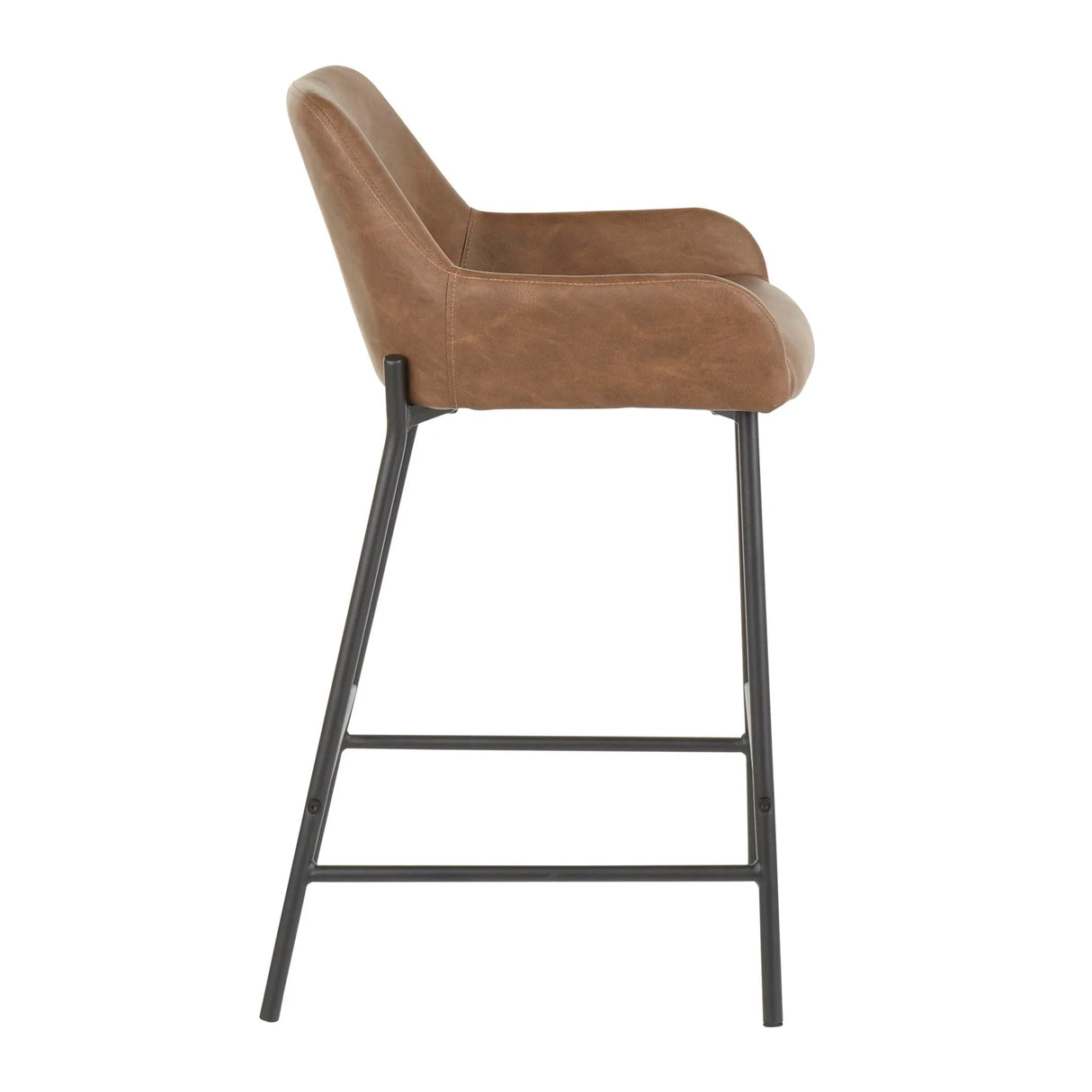 Daniella - Industrial Fixed Height Counter Stool (Set of 2) - Furniture Home Direct
