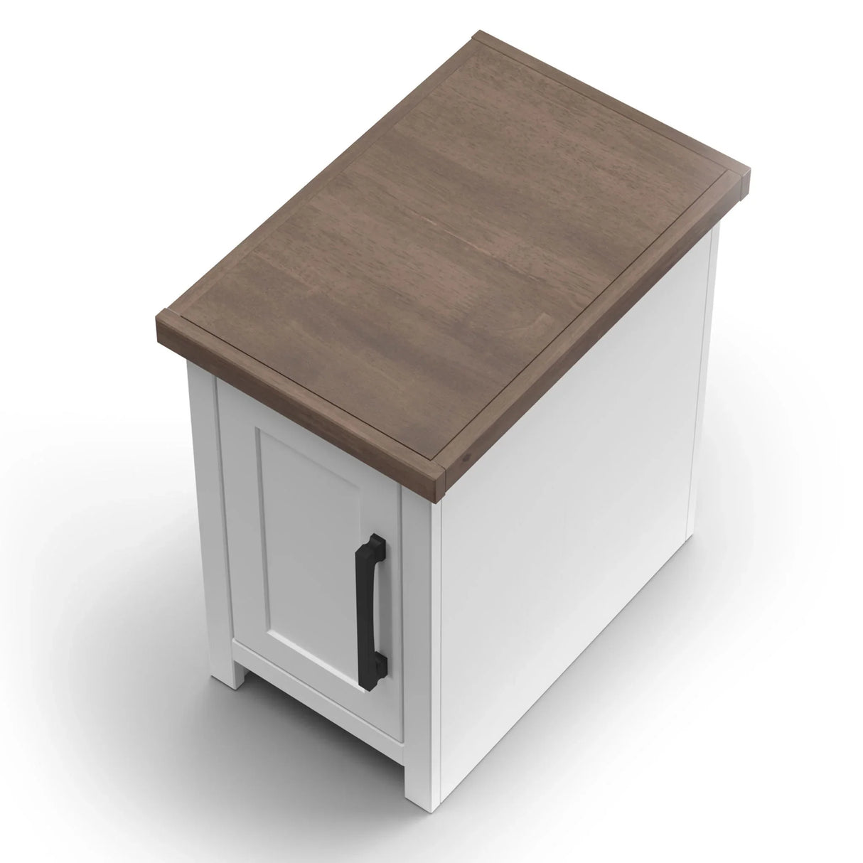 Hampton - Chairside Table - Jasmine Whitewash / Barnwood - Furniture Home Direct