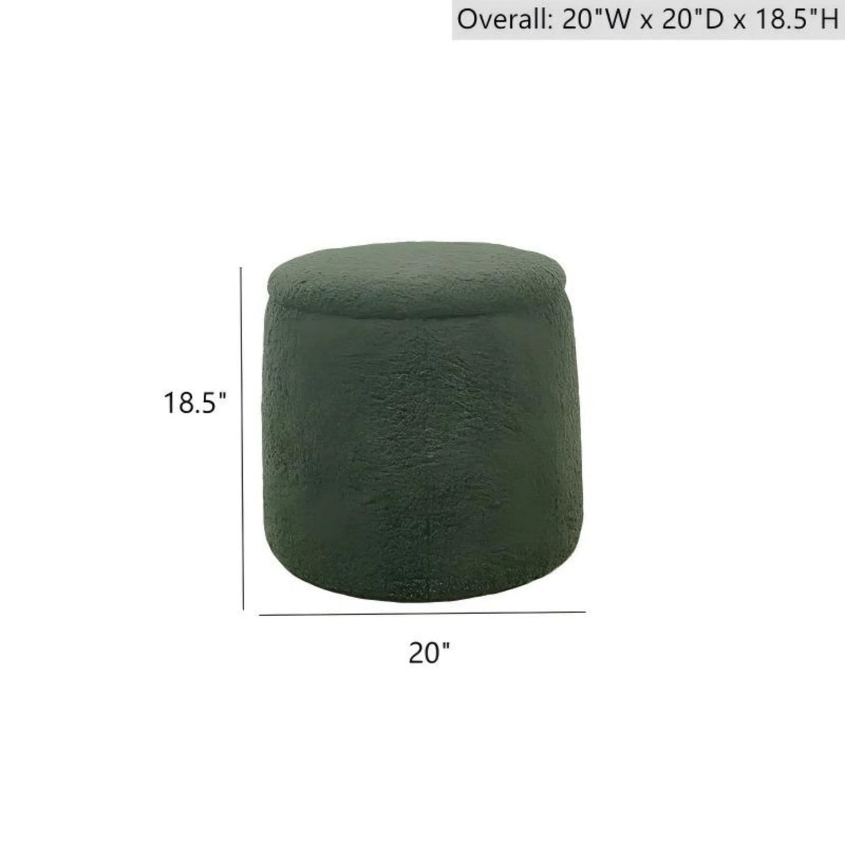 Elegant Round Storage Ottoman Upholstered - Furniture Home Direct