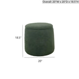 Elegant Round Storage Ottoman Upholstered - Furniture Home Direct