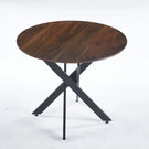 Mid-Century Dining Table For 4 - 6 People With Round MDF Table Top, Pedestal Dining Table, End Table Leisure Coffee Table, Cross Leg - Furniture Home Direct