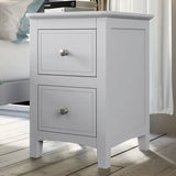 White Solid Wood 5 Piece Queen Bedroom Set(bed, 2 nightstands,chest,dresser) - Furniture Home Direct