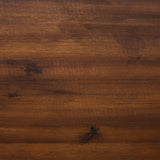 Contemporary 3 Piece Modular Acacia Wood Left And Right Arm Chairs And Ottoman - Dark Brown - Furniture Home Direct