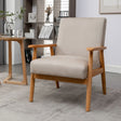 Wide Classic Mid-Century Modern Arm Chair - Furniture Home Direct