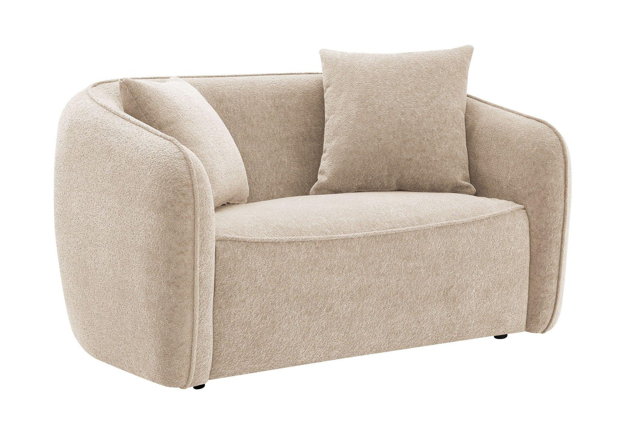Keith - Chenille Loveseat With 2 Matching Color Toss Pillows - Furniture Home Direct