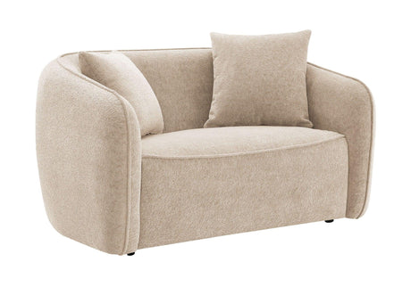 Keith - Chenille Loveseat With 2 Matching Color Toss Pillows - Furniture Home Direct