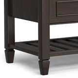 Connaught - Entryway Storage Bench With Shelf - Chestnut - Furniture Home Direct