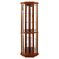 6 Shelf Lighted Corner Curio Cabinet With Adjustable Tempered Glass Shelves And Mirror Back (E26 Light Bulb Not Included) - Furniture Home Direct