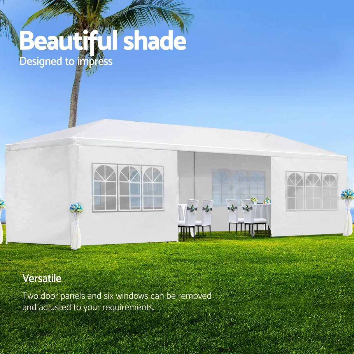 10X30' Wedding Party Canopy Tent Outdoor Gazebo With Removable Sidewalls - Furniture Home Direct