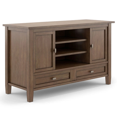 Warm Shaker - TV Media Stand Handcrafted - Furniture Home Direct
