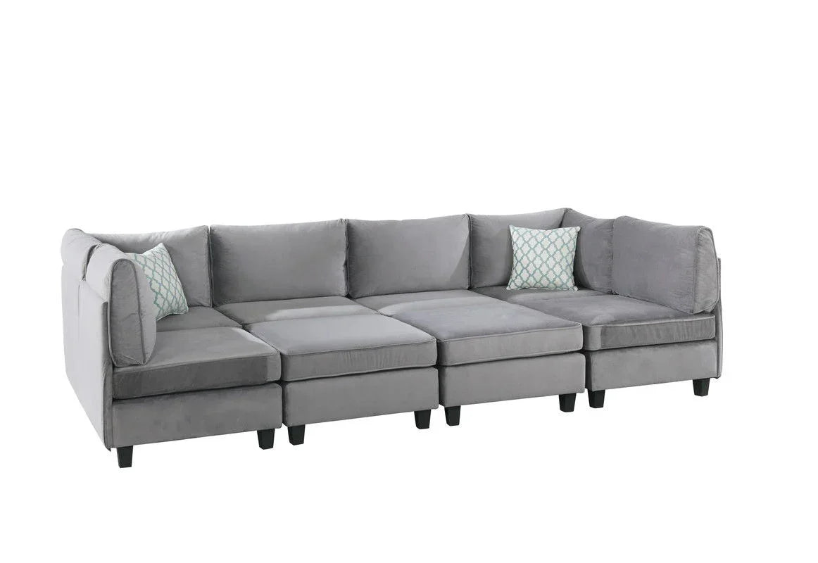 Simona - Velvet Modular Sectional Sofa - Furniture Home Direct