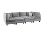 Simona - Velvet Modular Sectional Sofa - Furniture Home Direct