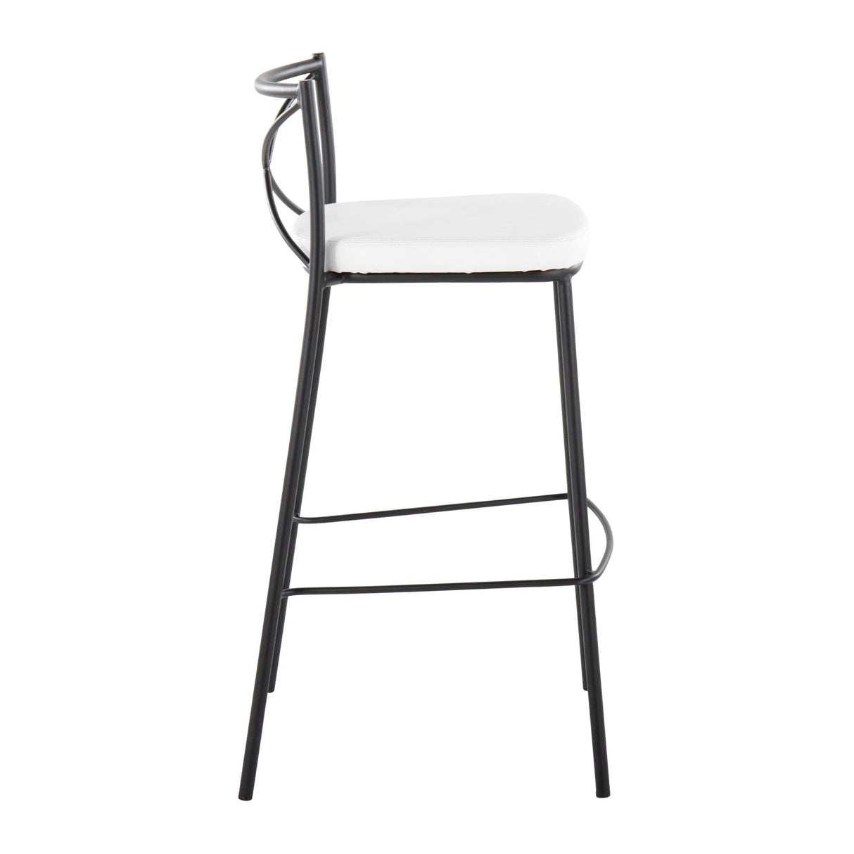 Modern Charlotte - Contemporary Fixed Height Barstool (Set of 2) - Furniture Home Direct
