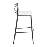 Modern Charlotte - Contemporary Fixed Height Barstool (Set of 2) - Furniture Home Direct