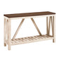 Farmhouse A Frame Entry Table With Lower Shelf - Furniture Home Direct