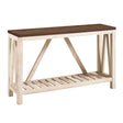 Farmhouse A Frame Entry Table With Lower Shelf - Furniture Home Direct
