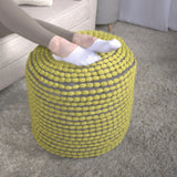 River - Handcrafted Cylindrical Pouf Water Resistant Fabric - Furniture Home Direct